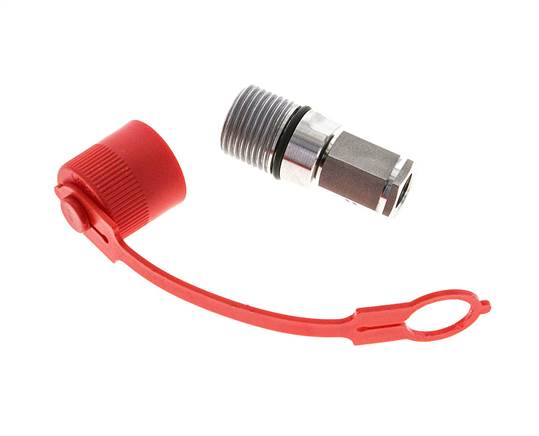 Acoplamiento hidráulico de acero inoxidable DN 6.3 Enchufe G 1/4 pulgadas rosca hembra ISO 14541 D M24 x 2