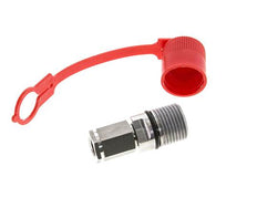 Acoplamiento hidráulico de acero inoxidable DN 6.3 Enchufe G 1/4 pulgadas rosca hembra ISO 14541 D M24 x 2