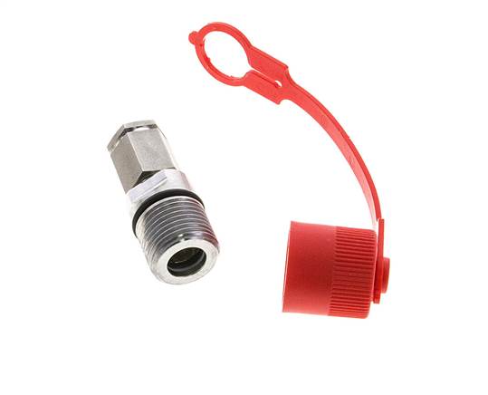 Acoplamiento hidráulico de acero inoxidable DN 6.3 Enchufe G 1/4 pulgadas rosca hembra ISO 14541 D M24 x 2