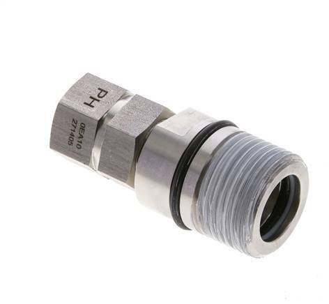 Stainless Steel DN 10 Hydraulic Coupling Socket G 3/8 inch Female Threads ISO 14541 D M28 x 2