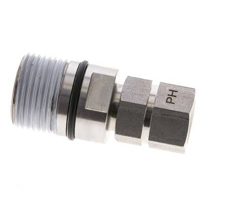 Stainless Steel DN 10 Hydraulic Coupling Socket G 3/8 inch Female Threads ISO 14541 D M28 x 2