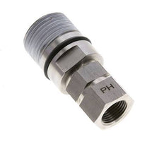 Stainless Steel DN 10 Hydraulic Coupling Socket G 3/8 inch Female Threads ISO 14541 D M28 x 2