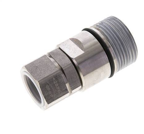 Acoplamiento hidráulico de acero inoxidable DN 25 Enchufe G 1 pulgada rosca hembra D M48 x 3