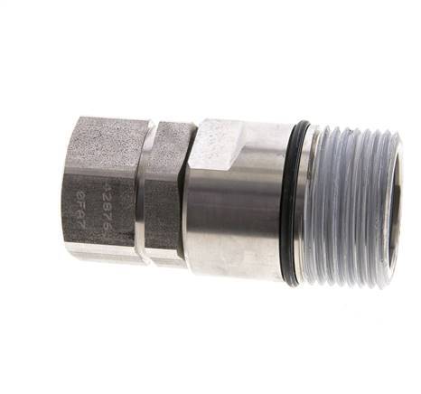 Acoplamiento hidráulico de acero inoxidable DN 25 Enchufe G 1 pulgada rosca hembra D M48 x 3