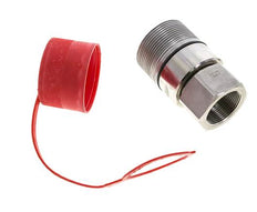 Acoplamiento hidráulico de acero inoxidable DN 31,5 Enchufe G 1 1/2 pulgadas Rosca hembra D M70 x 3