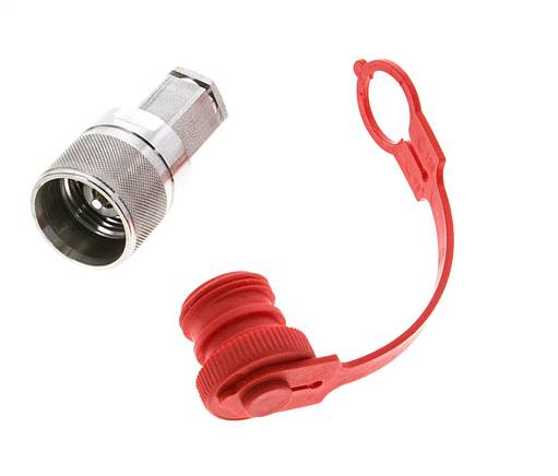 Acero inoxidable DN 6.3 Acoplamiento hidráulico Enchufe G 1/4 pulgada Roscas Hembra ISO 14541 D M24 x 2