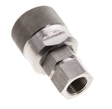 Acoplamiento hidráulico de acero inoxidable DN 10 Enchufe G 3/8 pulgadas rosca hembra ISO 14541 D M28 x 2