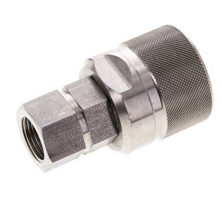 Acoplamiento hidráulico de acero inoxidable DN 10 Enchufe G 3/8 pulgadas rosca hembra ISO 14541 D M28 x 2