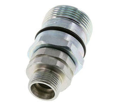 Steel DN 12.5 Hydraulic Coupling Socket 15 mm L Compression Ring ISO 14541/8434-1 D M36 x 2