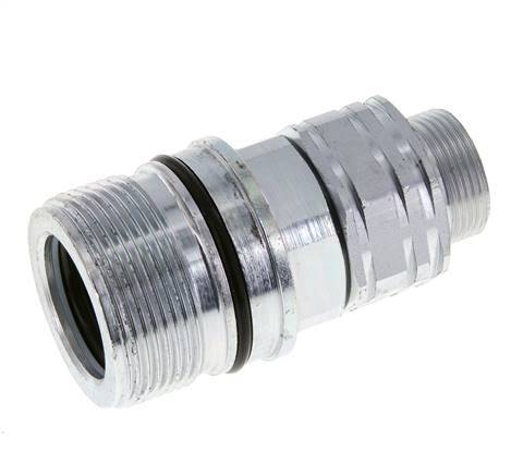 Acero DN 20 Acoplamiento hidráulico Enchufe 18 mm L Anillo de compresión ISO 14541/8434-1 D M42 x 2