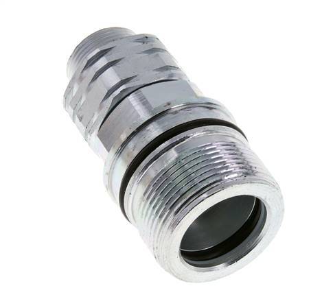 Acero DN 20 Acoplamiento hidráulico Enchufe 18 mm L Anillo de compresión ISO 14541/8434-1 D M42 x 2