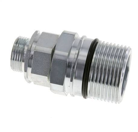Steel DN 25 Hydraulic Coupling Socket 22 mm L Compression Ring ISO 8434-1 D M48 x 3