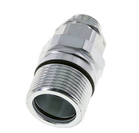 Steel DN 25 Hydraulic Coupling Socket 22 mm L Compression Ring ISO 8434-1 D M48 x 3