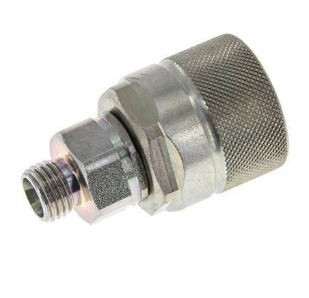 Acero DN 10 Acoplamiento hidráulico Tapón 8 mm L Anillo de compresión ISO 14541/8434-1 D M28 x 2