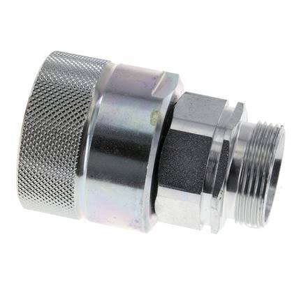 Acero DN 25 Acoplamiento hidráulico Tapón 28 mm L Anillo de compresión ISO 8434-1 D M48 x 3