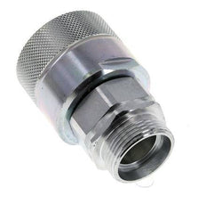 Acero DN 25 Acoplamiento hidráulico Tapón 28 mm L Anillo de compresión ISO 8434-1 D M48 x 3