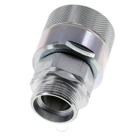 Acero DN 25 Acoplamiento hidráulico Tapón 28 mm L Anillo de compresión ISO 8434-1 D M48 x 3