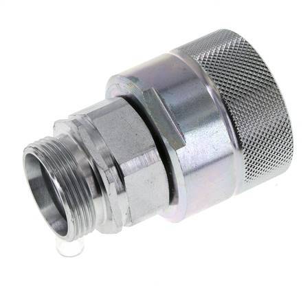 Acero DN 25 Acoplamiento hidráulico Tapón 28 mm L Anillo de compresión ISO 8434-1 D M48 x 3