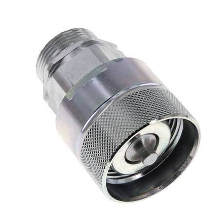 Acero DN 25 Acoplamiento hidráulico Tapón 28 mm L Anillo de compresión ISO 8434-1 D M48 x 3