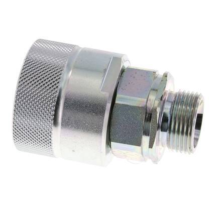 Steel DN 25 Hydraulic Coupling Plug 20 mm S Compression Ring ISO 8434-1 D M48 x 3