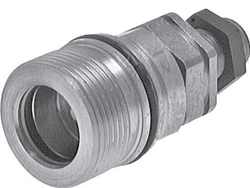 Acero DN 20 Acoplamiento hidráulico Enchufe 14 mm S Anillo de compresión Mampara ISO 14541/8434-1 D M42 x 2