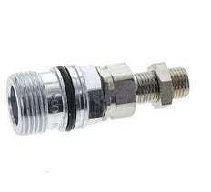 Steel DN 10 Hydraulic Coupling Socket 8 mm L Compression Ring Bulkhead ISO 14541/8434-1 D M28 x 2