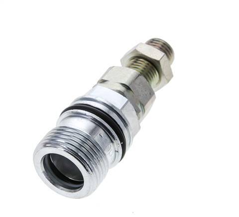 Steel DN 10 Hydraulic Coupling Socket 8 mm L Compression Ring Bulkhead ISO 14541/8434-1 D M28 x 2