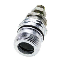 Steel DN 12.5 Hydraulic Coupling Socket 8 mm L Compression Ring Bulkhead ISO 14541/8434-1 D M36 x 2