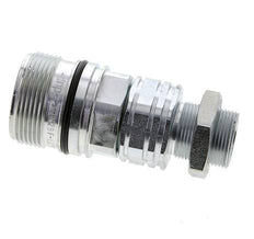Steel DN 20 Hydraulic Coupling Socket 18 mm L Compression Ring Bulkhead ISO 14541/8434-1 D M42 x 2