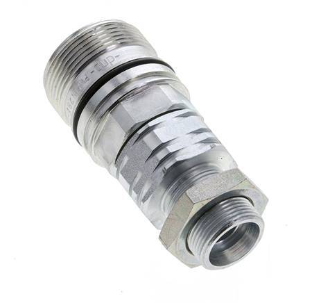 Steel DN 20 Hydraulic Coupling Socket 18 mm L Compression Ring Bulkhead ISO 14541/8434-1 D M42 x 2