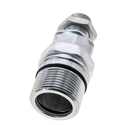 Steel DN 25 Hydraulic Coupling Socket 18 mm L Compression Ring Bulkhead ISO 8434-1 D M48 x 3