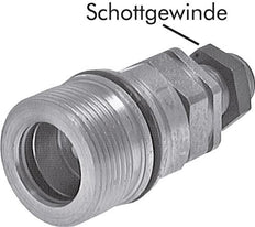 Steel DN 25 Hydraulic Coupling Socket 22 mm L Compression Ring Bulkhead ISO 8434-1 D M48 x 3
