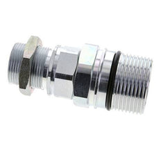 Steel DN 25 Hydraulic Coupling Socket 28 mm L Compression Ring Bulkhead ISO 8434-1 D M48 x 3