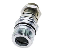 Steel DN 12.5 Hydraulic Coupling Socket 16 mm S Compression Ring Bulkhead ISO 14541/8434-1 D M36 x 2