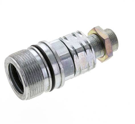 Steel DN 20 Hydraulic Coupling Socket 14 mm S Compression Ring Bulkhead ISO 14541/8434-1 D M42 x 2