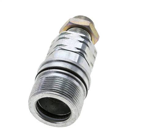 Steel DN 20 Hydraulic Coupling Socket 14 mm S Compression Ring Bulkhead ISO 14541/8434-1 D M42 x 2