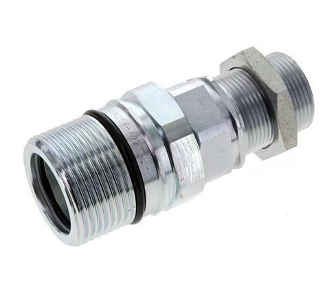 Steel DN 25 Hydraulic Coupling Socket 25 mm S Compression Ring Bulkhead ISO 8434-1 D M48 x 3