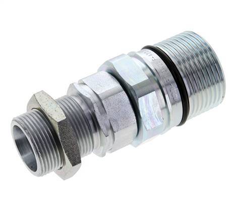 Steel DN 25 Hydraulic Coupling Socket 25 mm S Compression Ring Bulkhead ISO 8434-1 D M48 x 3