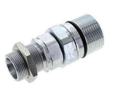 Steel DN 25 Hydraulic Coupling Socket 25 mm S Compression Ring Bulkhead ISO 8434-1 D M48 x 3