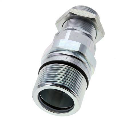 Steel DN 25 Hydraulic Coupling Socket 25 mm S Compression Ring Bulkhead ISO 8434-1 D M48 x 3