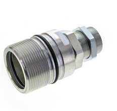 Steel DN 31.5 Hydraulic Coupling Socket 30 mm S Compression Ring Bulkhead ISO 8434-1 D M70 x 3