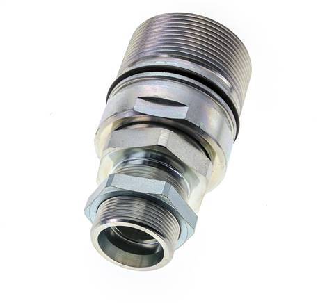 Steel DN 31.5 Hydraulic Coupling Socket 30 mm S Compression Ring Bulkhead ISO 8434-1 D M70 x 3
