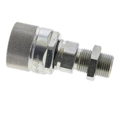 Steel DN 10 Hydraulic Coupling Plug 10 mm S Compression Ring Bulkhead ISO 14541/8434-1 D M28 x 2