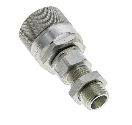Steel DN 10 Hydraulic Coupling Plug 10 mm S Compression Ring Bulkhead ISO 14541/8434-1 D M28 x 2