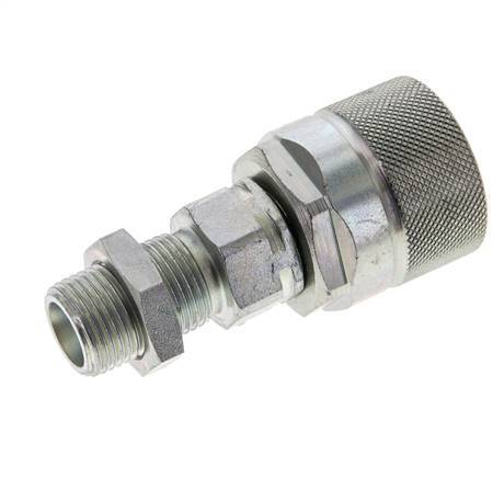 Steel DN 10 Hydraulic Coupling Plug 10 mm S Compression Ring Bulkhead ISO 14541/8434-1 D M28 x 2