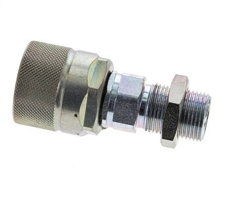 Steel DN 10 Hydraulic Coupling Plug 12 mm S Compression Ring Bulkhead ISO 14541/8434-1 D M28 x 2