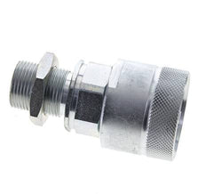 Steel DN 25 Hydraulic Coupling Plug 20 mm S Compression Ring Bulkhead ISO 8434-1 D M48 x 3