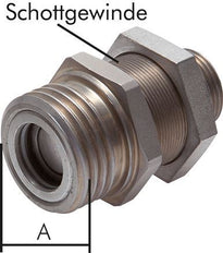 Steel Hydraulic Coupling Socket 15 mm L Cutting Ring ISO 14540/8434-1 D M32 x 3