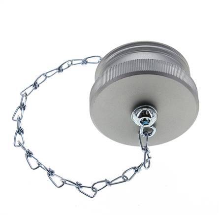 M 54 x 4 Aluminum Dust Protection Cap For Coupling plug with Chain