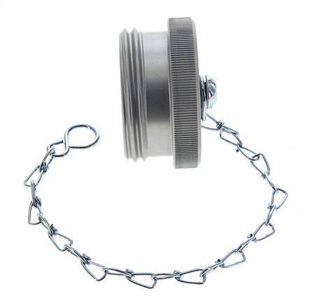 M 54 x 4 Aluminum Dust Protection Cap For Coupling plug with Chain